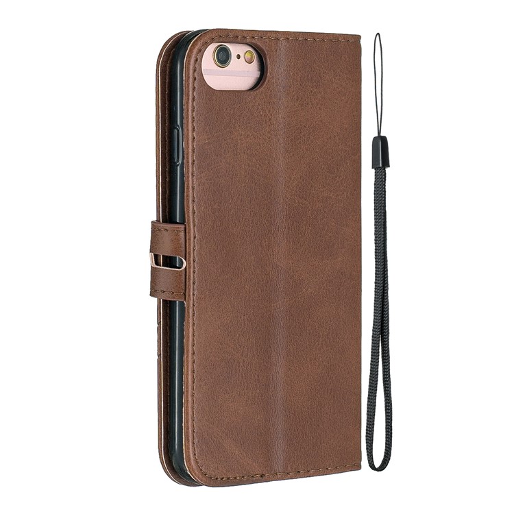 Funda De Cuero Con Carcasa De Billetera Para Iphone 6 / 6s / 7/8 4.7 Pulgadas - Café-3