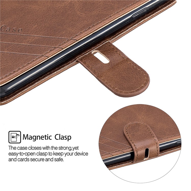 Funda De Cuero Con Carcasa De Billetera Para Iphone 6 / 6s / 7/8 4.7 Pulgadas - Café-7