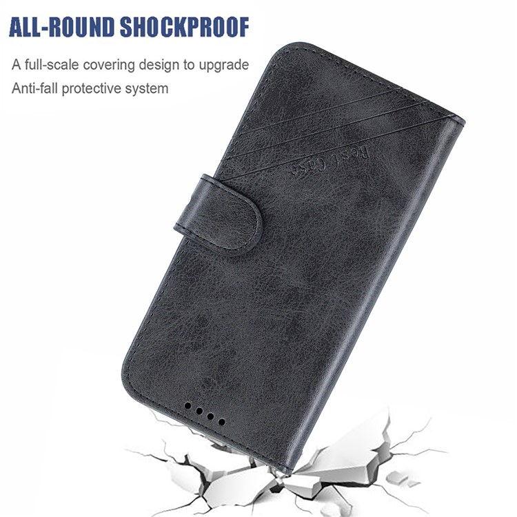 Wallet Leather Stand Protective Cell Phone Case for iPhone X/XS 5.8 inch - Black-5