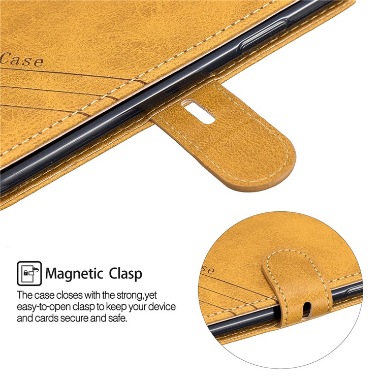 Wallet Leather Stand Protective Cell Phone Case for iPhone X/XS 5.8 inch - Brown-7