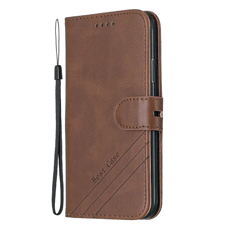 Wallet Leather Stand Protective Cell Phone Case for iPhone X/XS 5.8 inch - Coffee-2