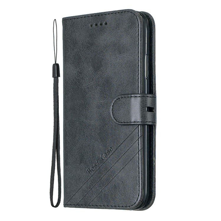 Wallet Leather Stand Case Phone Covering for iPhone XR 6.1 inch - Black-2