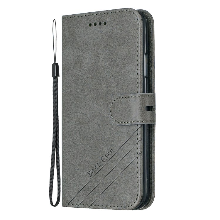 Wallet Leather Stand Case Phone Covering for iPhone XR 6.1 inch - Grey-2
