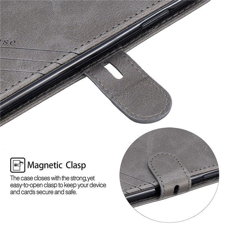 Wallet Leather Stand Case Phone Covering for iPhone XR 6.1 inch - Grey-7