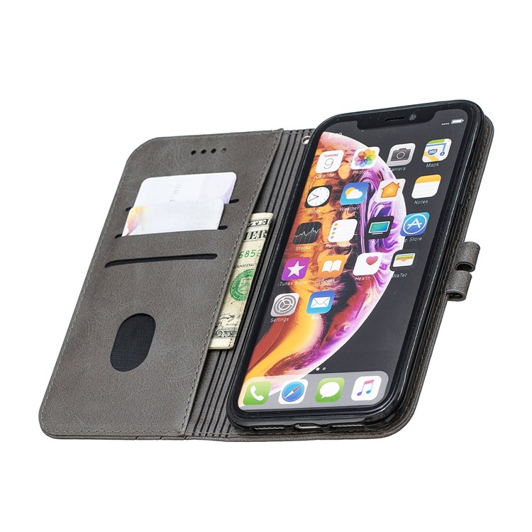 Wallet Leather Stand Case Phone Covering for iPhone XR 6.1 inch - Grey-8