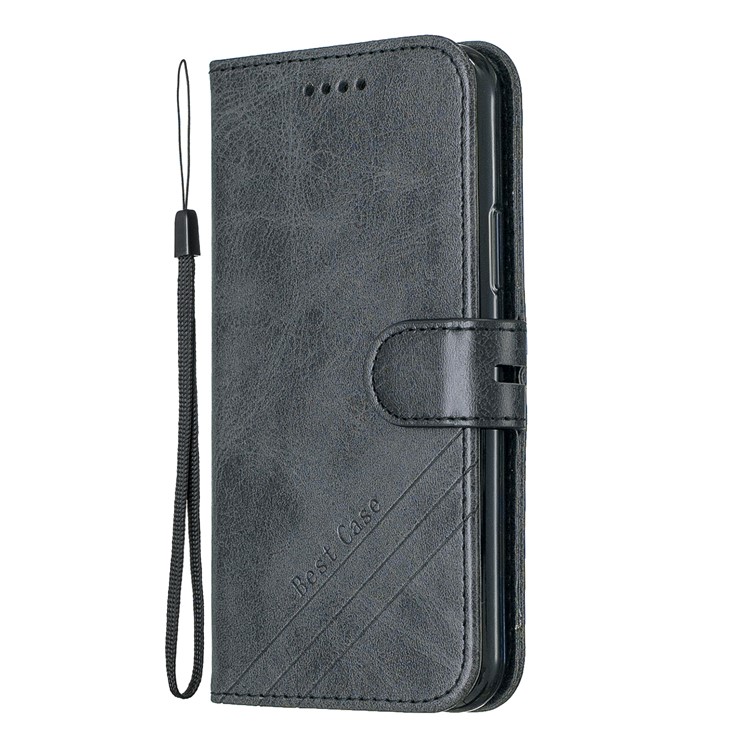 Custodia In Pelle Con Slot Per Schede Per IPhone (2019) Da 5,8 Pollici - Nero-2