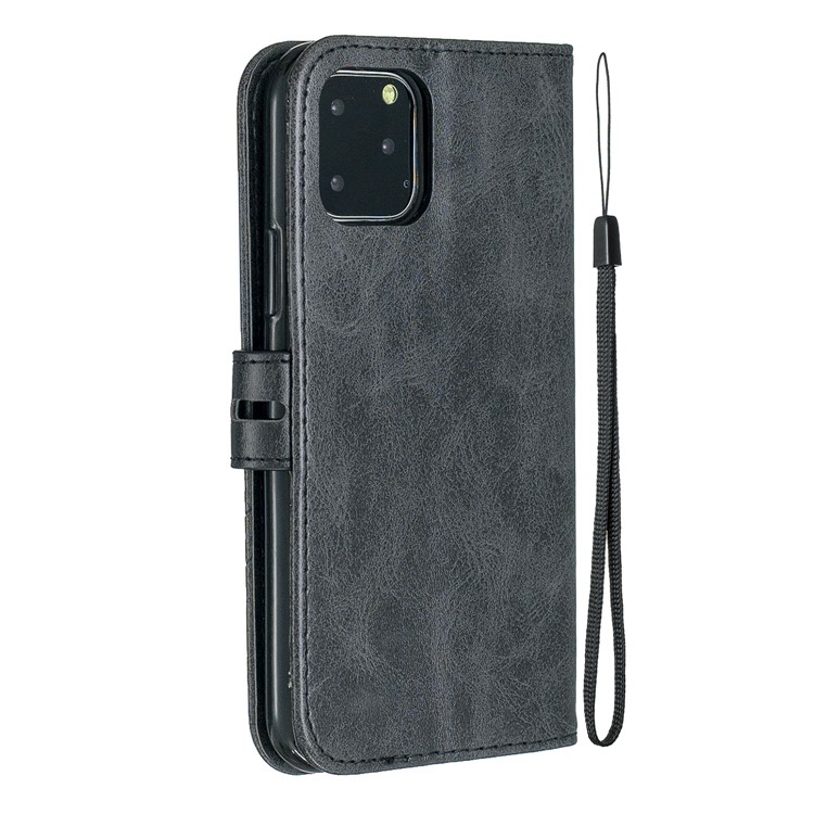 Custodia In Pelle Con Slot Per Schede Per IPhone (2019) Da 5,8 Pollici - Nero-3