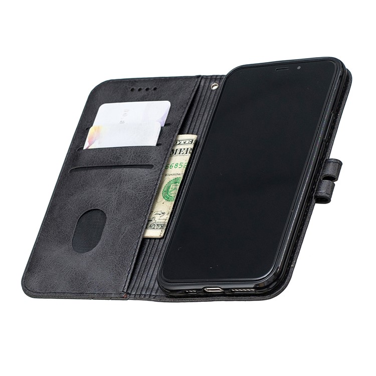 Custodia In Pelle Con Slot Per Schede Per IPhone (2019) Da 5,8 Pollici - Nero-8