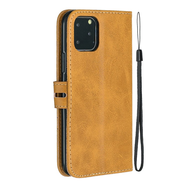 Leather Stand Case with Card Slots for iPhone 11 Pro 5.8 inch (2019) - Brown-3