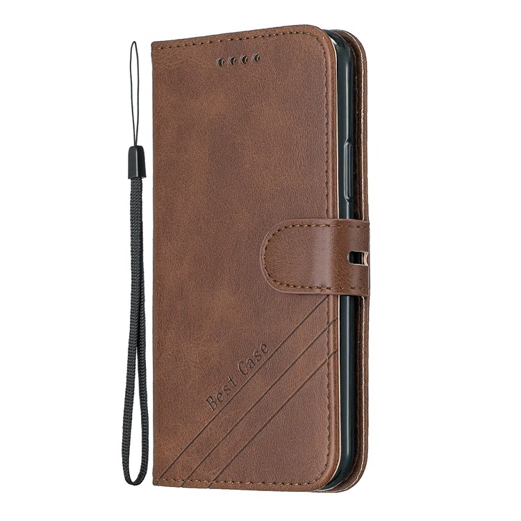 Lederner Standplatzkasten Mit Kartenschlitzen Für Iphone (2019) 5.8 Zoll - Kaffee-2