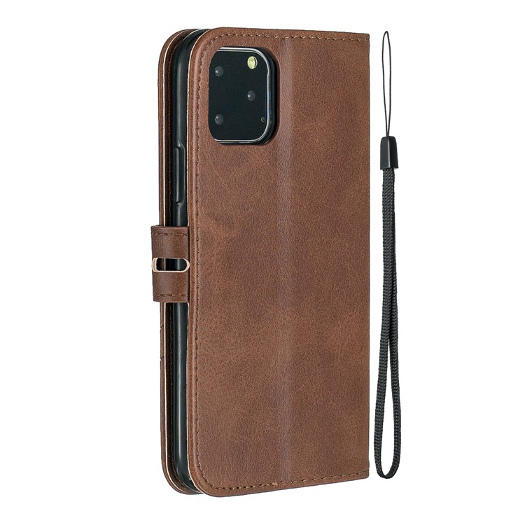 Lederner Standplatzkasten Mit Kartenschlitzen Für Iphone (2019) 5.8 Zoll - Kaffee-3