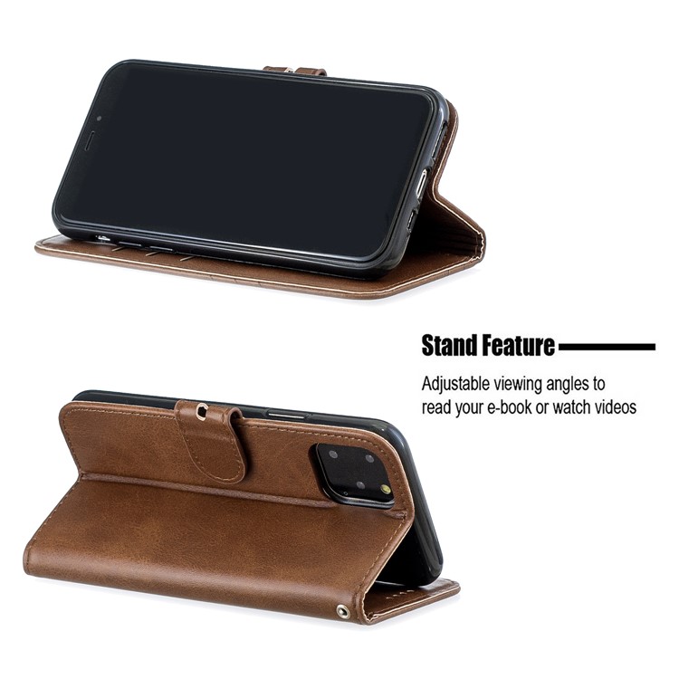 Lederner Standplatzkasten Mit Kartenschlitzen Für Iphone (2019) 5.8 Zoll - Kaffee-6