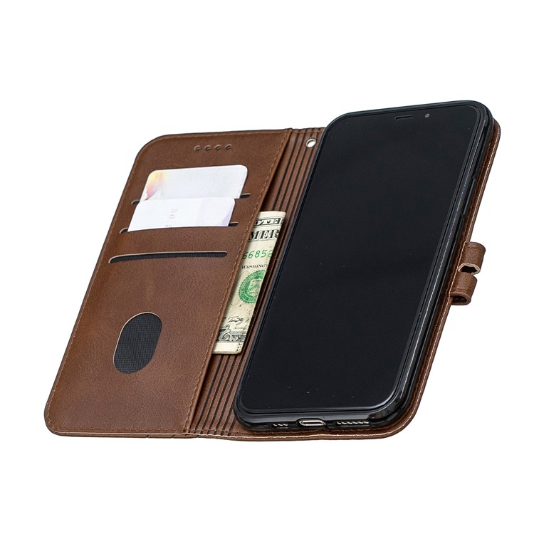 Lederner Standplatzkasten Mit Kartenschlitzen Für Iphone (2019) 5.8 Zoll - Kaffee-8