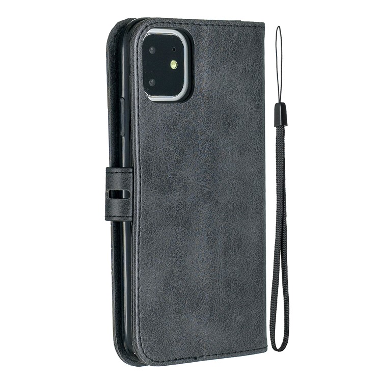 Estojo De Couro Carteira Para Iphone (2019) 6.1-inch - Preto-3