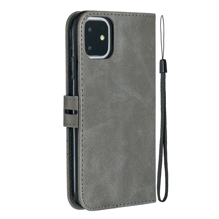 Wallet Leather Stand Case for iPhone 11 6.1 inch (2019) - Grey-3