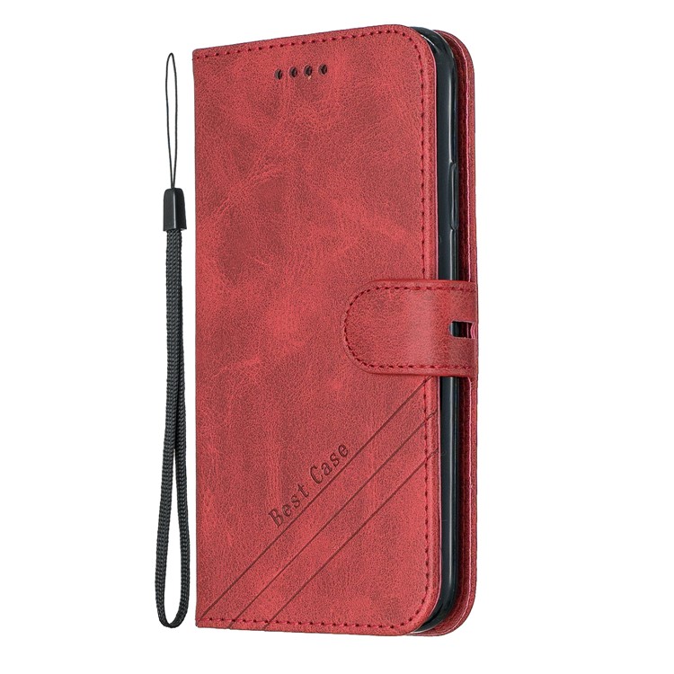 Brieftasche Ledertasche Für Das IPhone (2019) 6,1-Zoll - Rot-2