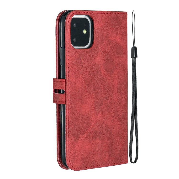 Brieftasche Ledertasche Für Das IPhone (2019) 6,1-Zoll - Rot-3