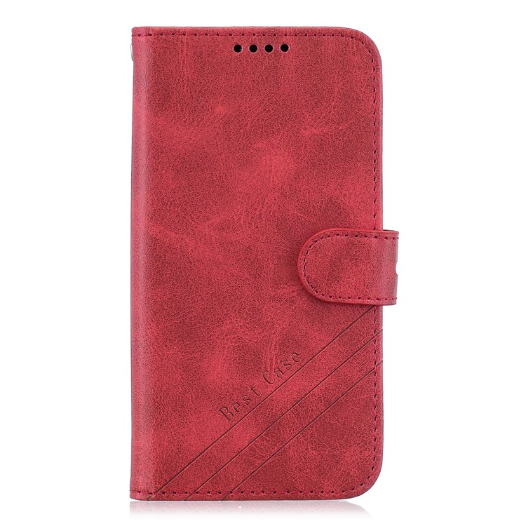Brieftasche Ledertasche Für Das IPhone (2019) 6,1-Zoll - Rot-4
