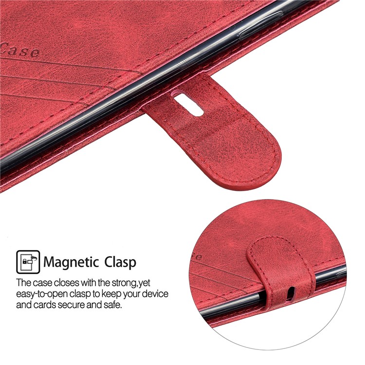 Brieftasche Ledertasche Für Das IPhone (2019) 6,1-Zoll - Rot-7