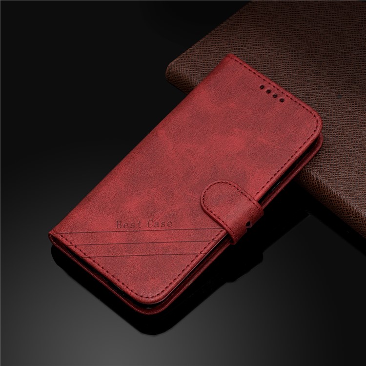 Brieftasche Ledertasche Für Das IPhone (2019) 6,1-Zoll - Rot-9