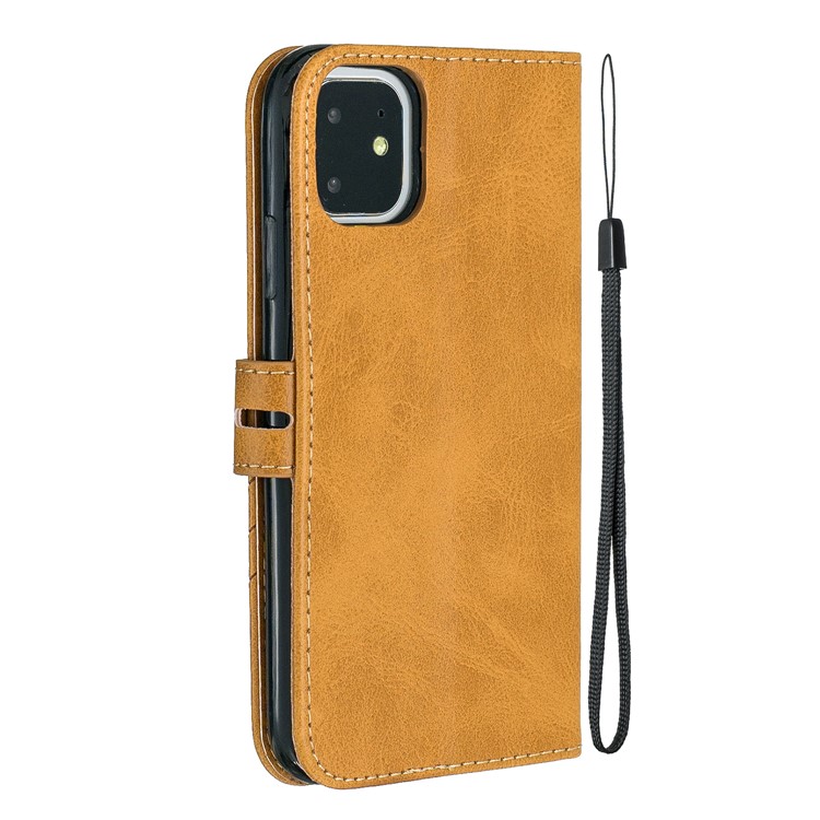 Estojo De Couro Carteira Para Iphone (2019) 6.1-inch - Castanho-3