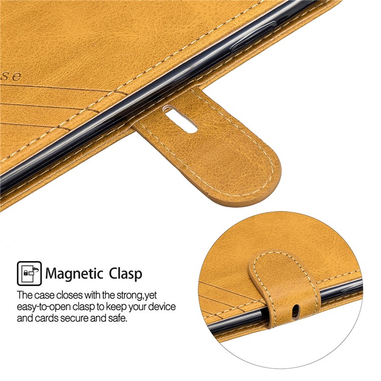 Estojo De Couro Carteira Para Iphone (2019) 6.1-inch - Castanho-7