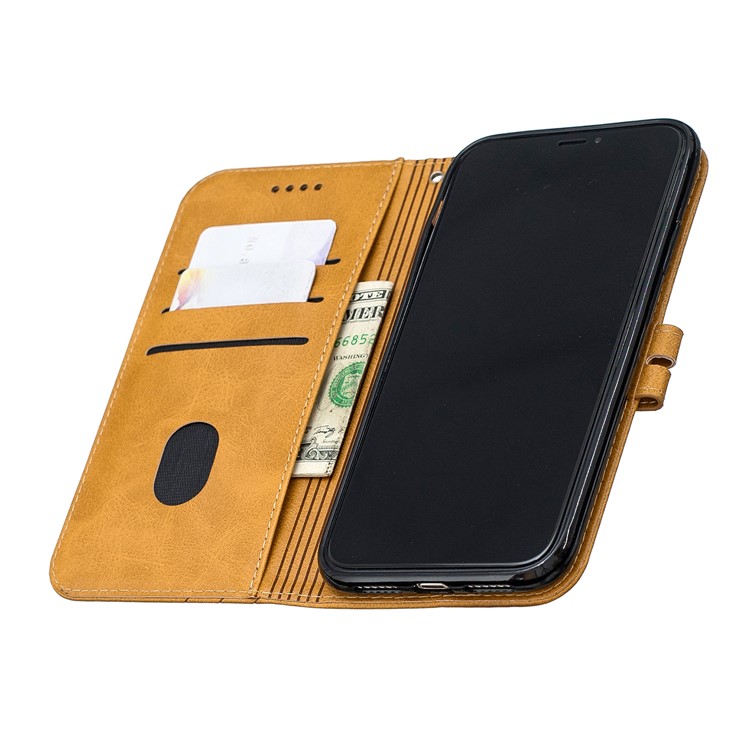 Estojo De Couro Carteira Para Iphone (2019) 6.1-inch - Castanho-8