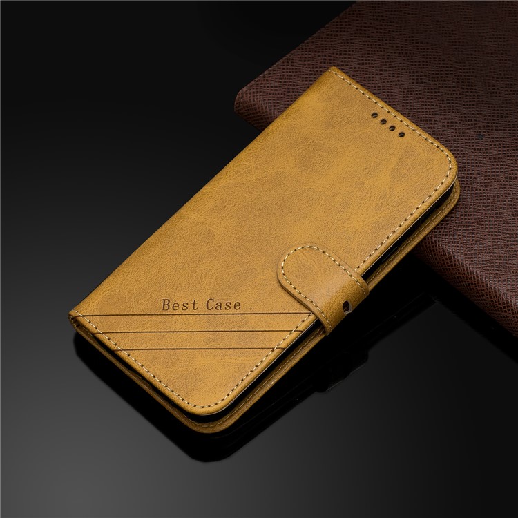 Estojo De Couro Carteira Para Iphone (2019) 6.1-inch - Castanho-9