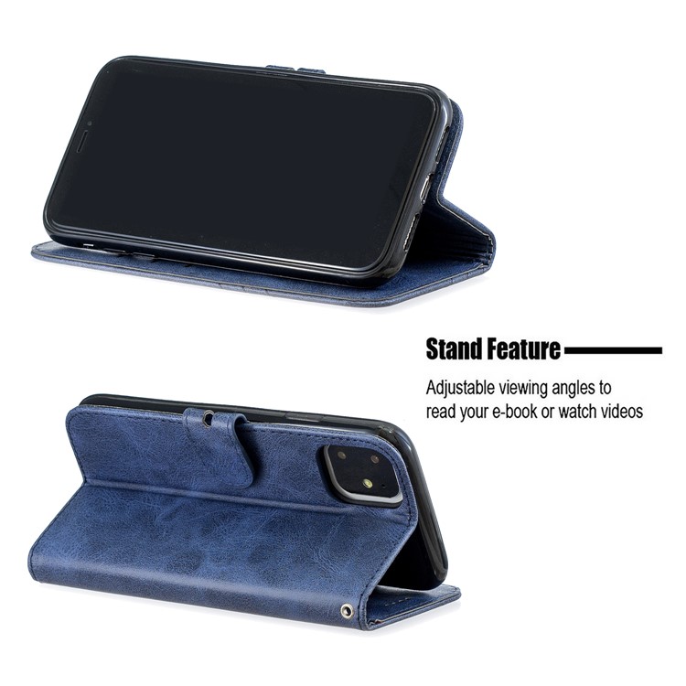 Brieftasche Ledertasche Für IPhone (2019) 6,1-Zoll - Blau-6