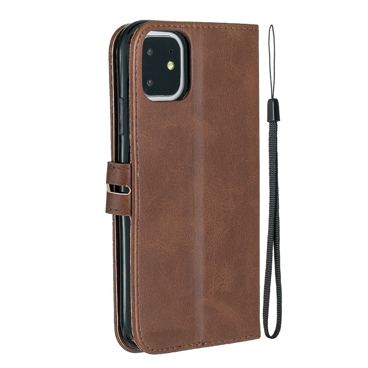 Wallet Leather Stand Case for iPhone 11 6.1 inch (2019) - Coffee-3