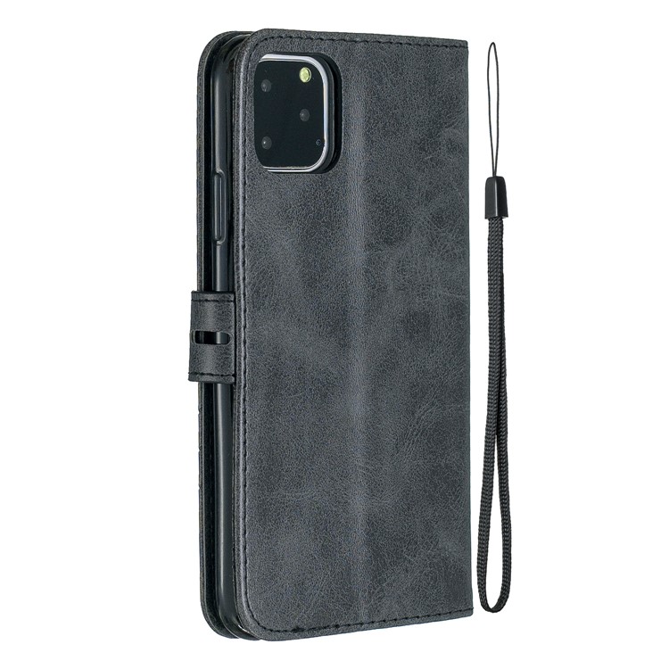 Caso De Carteira De Couro De Telefone Celular Para Iphone (2019) De 6,5 Polegadas - Preto-3