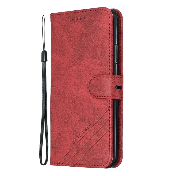 Funda De Cuero Para Billetera Para IPhone (2019) 6.5 Pulgadas - Rojo-2