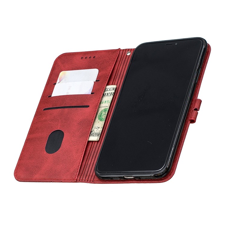Funda De Cuero Para Billetera Para IPhone (2019) 6.5 Pulgadas - Rojo-8