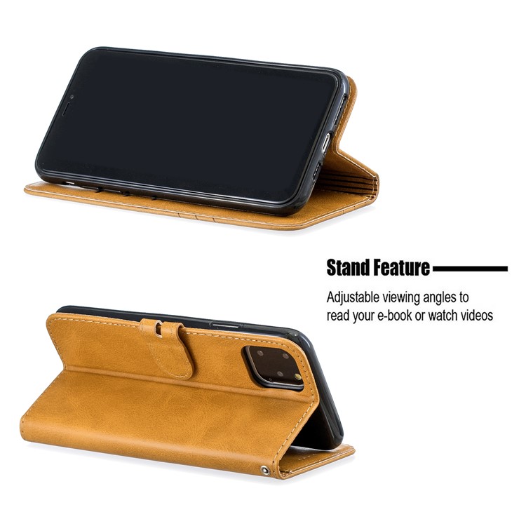 Funda De Cuero Para Billetera Para IPhone (2019) 6.5 Pulgadas - Marrón-6