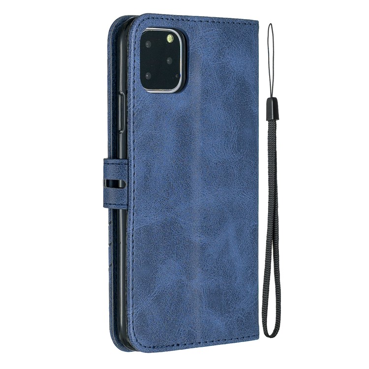 Lederner Geldbörsenkasten Des Handys Für Iphone (2019) 6,5 Zoll - Blau-3