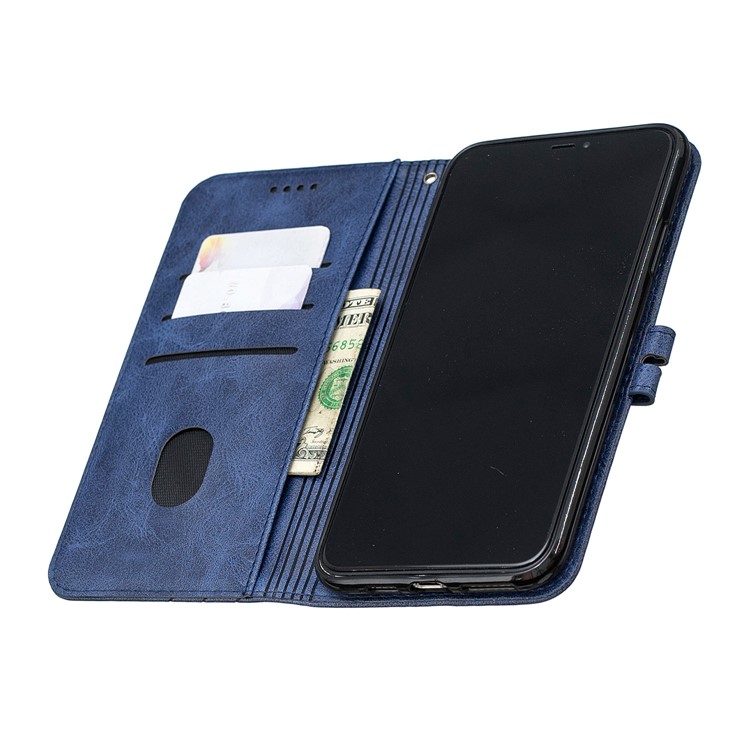 Lederner Geldbörsenkasten Des Handys Für Iphone (2019) 6,5 Zoll - Blau-8