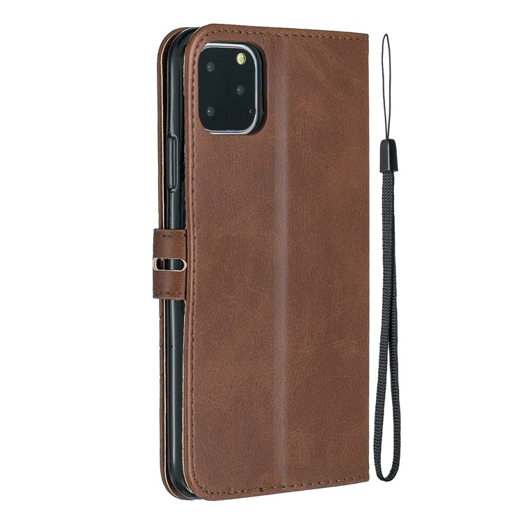 Funda De Cuero Para Billetera Para IPhone (2019) 6.5 Pulgadas - Café-3