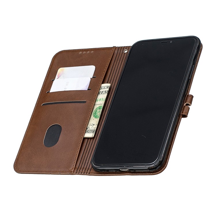 Funda De Cuero Para Billetera Para IPhone (2019) 6.5 Pulgadas - Café-8