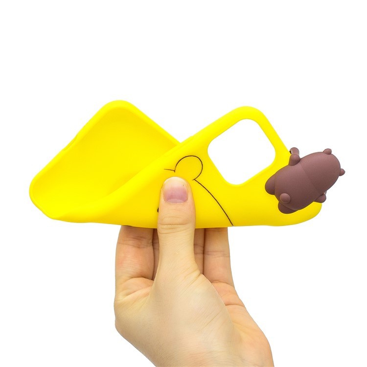 Cubierta Linda Del Teléfono De TPU De La Impresión Del Modelo De La Historieta 3D Para El Iphone (2019) 6.5 Pulgadas - Oso Feliz-6