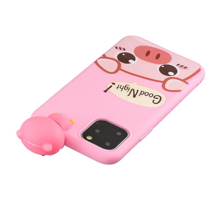 3D Cute Cartoon Pattern Printing TPU Phone Case for iPhone 11 6.1-inch (2019) - Pig-5