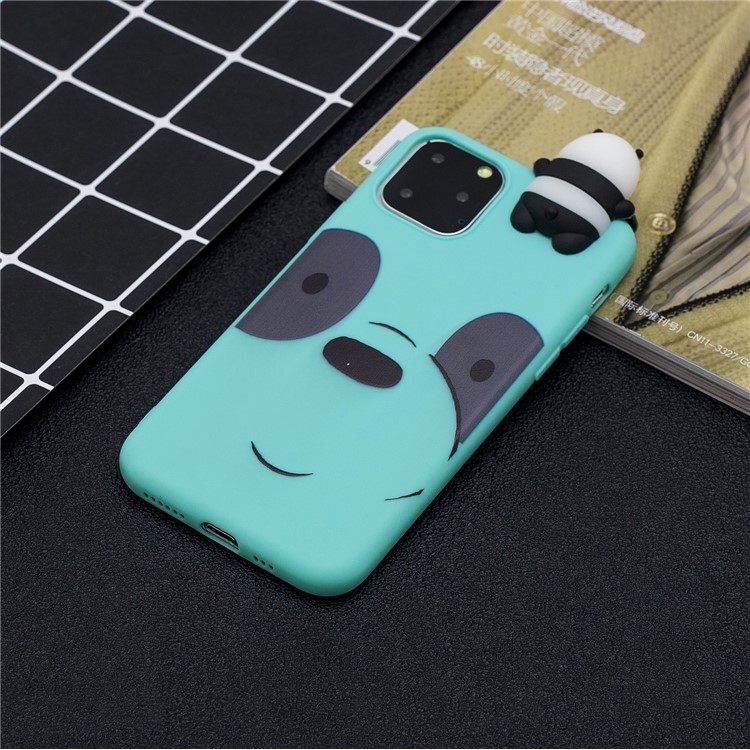 3D Cute Cartoon Pattern Printing TPU Phone Case for iPhone 11 6.1-inch (2019) - Blue Bear-1