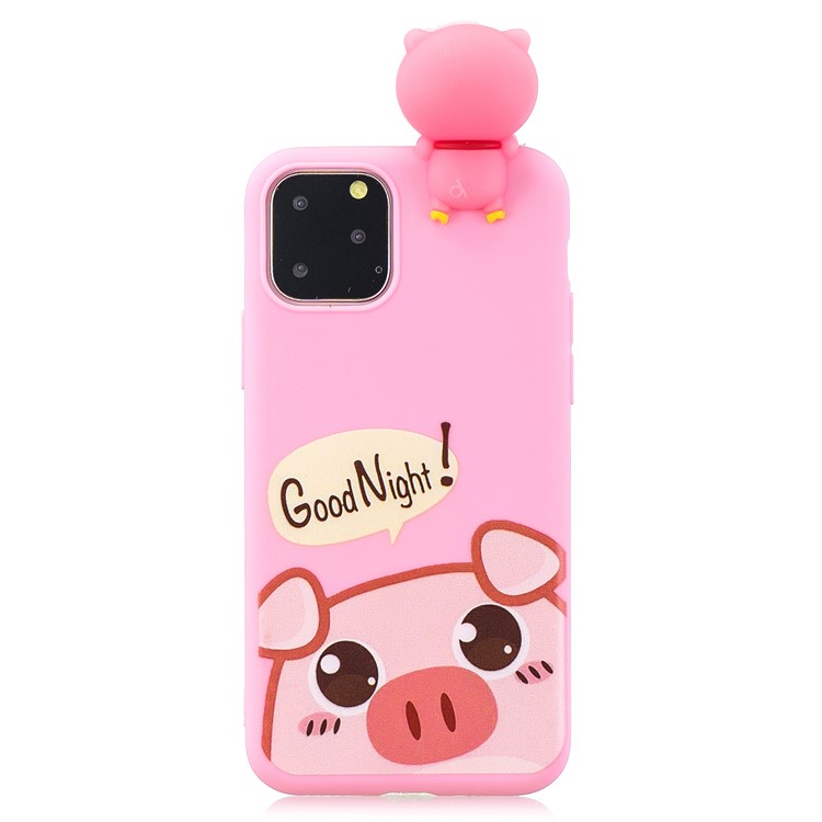 3D Cute Cartoon Pattern Printing TPU Phone Case for iPhone 11 Pro 5.8-inch (2019) - Pig-2