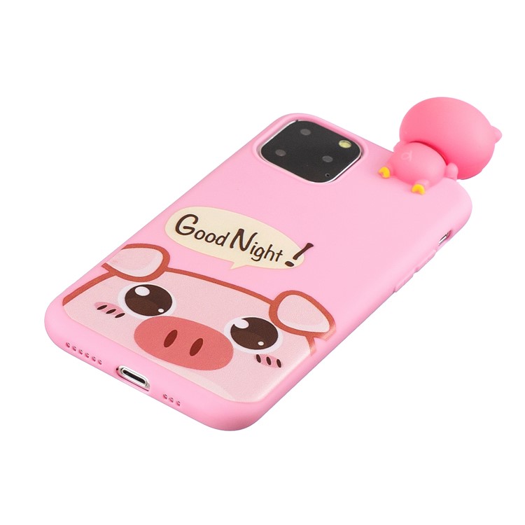 3D Cute Cartoon Pattern Printing TPU Phone Case for iPhone 11 Pro 5.8-inch (2019) - Pig-4