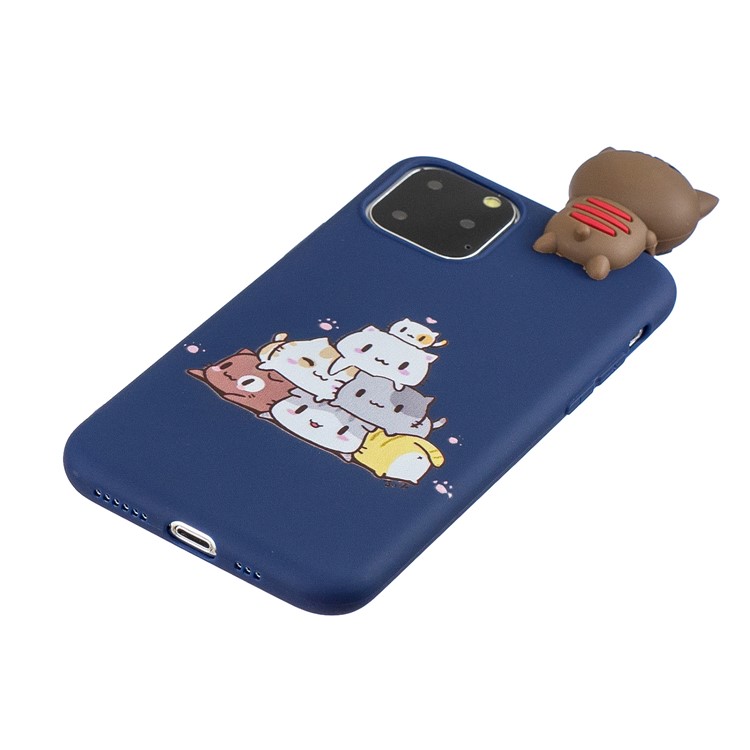3D Cute Cartoon Pattern Printing TPU Phone Case for iPhone 11 Pro 5.8-inch (2019) - Cats-4