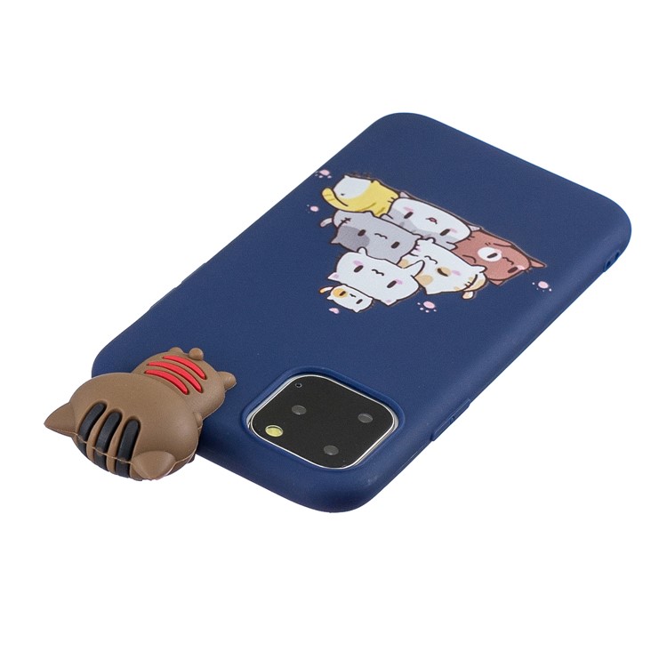 3D Cute Cartoon Pattern Printing TPU Phone Case for iPhone 11 Pro 5.8-inch (2019) - Cats-5