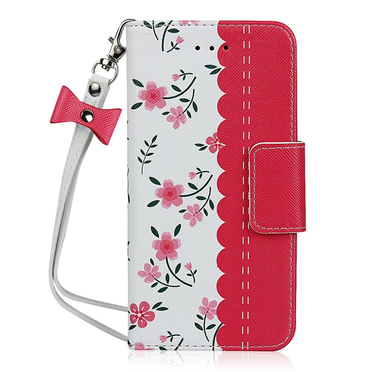 Pattern Printing PU Leather + TPU Wallet Phone Case for iPhone 8/7 4.7 inch - Rose-2
