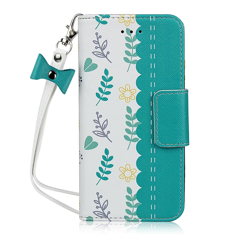 Pattern Printing PU Leather + TPU Wallet Phone Case for iPhone 8/7 4.7 inch - Sky Blue-2
