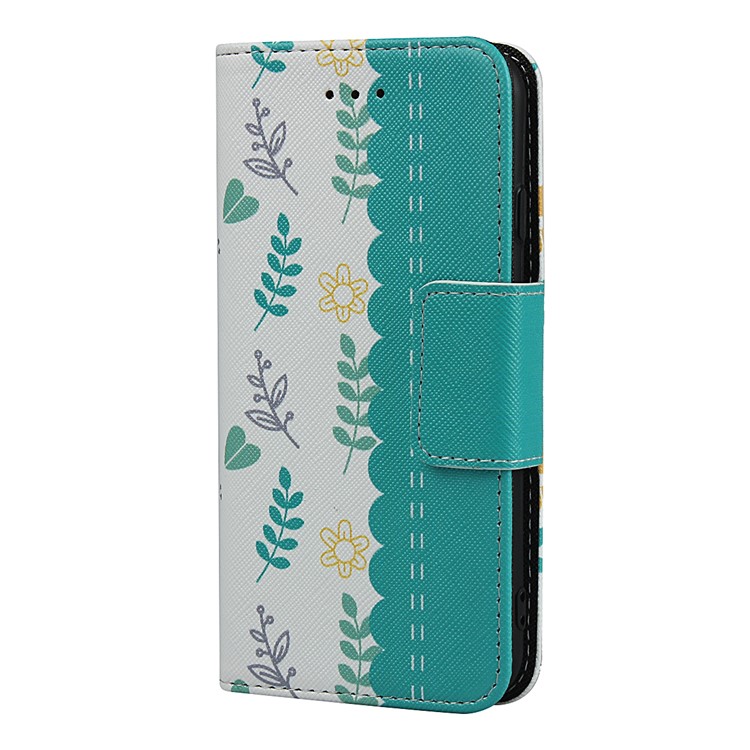 Pattern Printing PU Leather + TPU Wallet Phone Case for iPhone 8/7 4.7 inch - Sky Blue-3