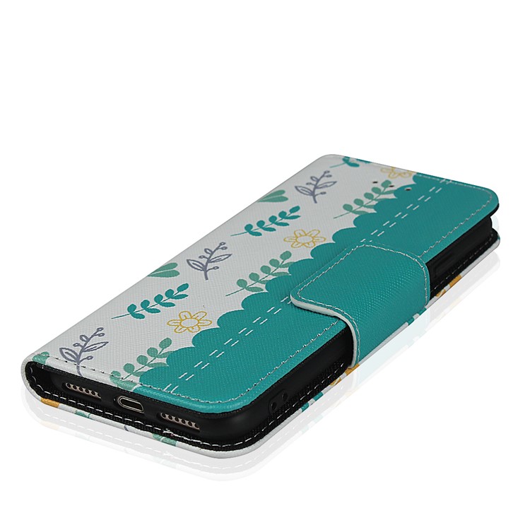 Pattern Printing PU Leather + TPU Wallet Phone Case for iPhone 8/7 4.7 inch - Sky Blue-7