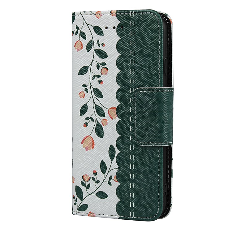 Pattern Printing PU Leather + TPU Wallet Phone Case for iPhone 8/7 4.7 inch - Dark Green-3